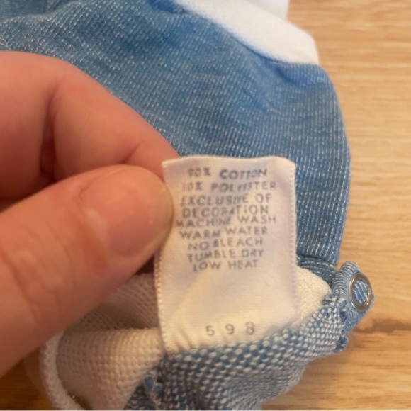 Vintage Babygro By Gerber One Piece Blue Nautical Seahorses  Size 18-27lbs - Picture 10 of 12